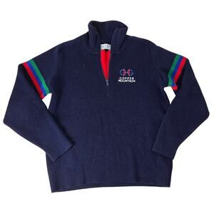 Vintage Jonathan Richards 100% Virgin Wool 1/4 Zip Pullover Sweater Mock Neck